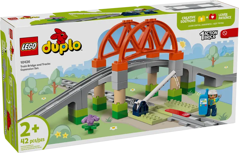 LEGO DUPLO 10426 Train Bridge and Tracks Expansion Set Box