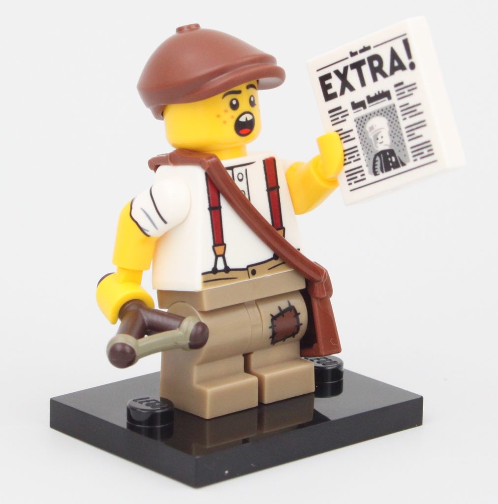 LEGO Collectible Minifigures 71037 Series 24 review Newspaper Kid 3 1012x1024