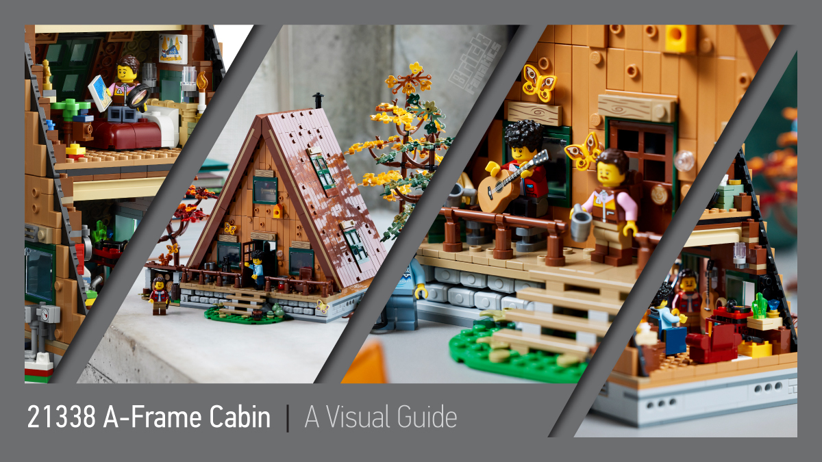 LEGO Ideas 21338 A-Frame Cabin visual tour and gallery