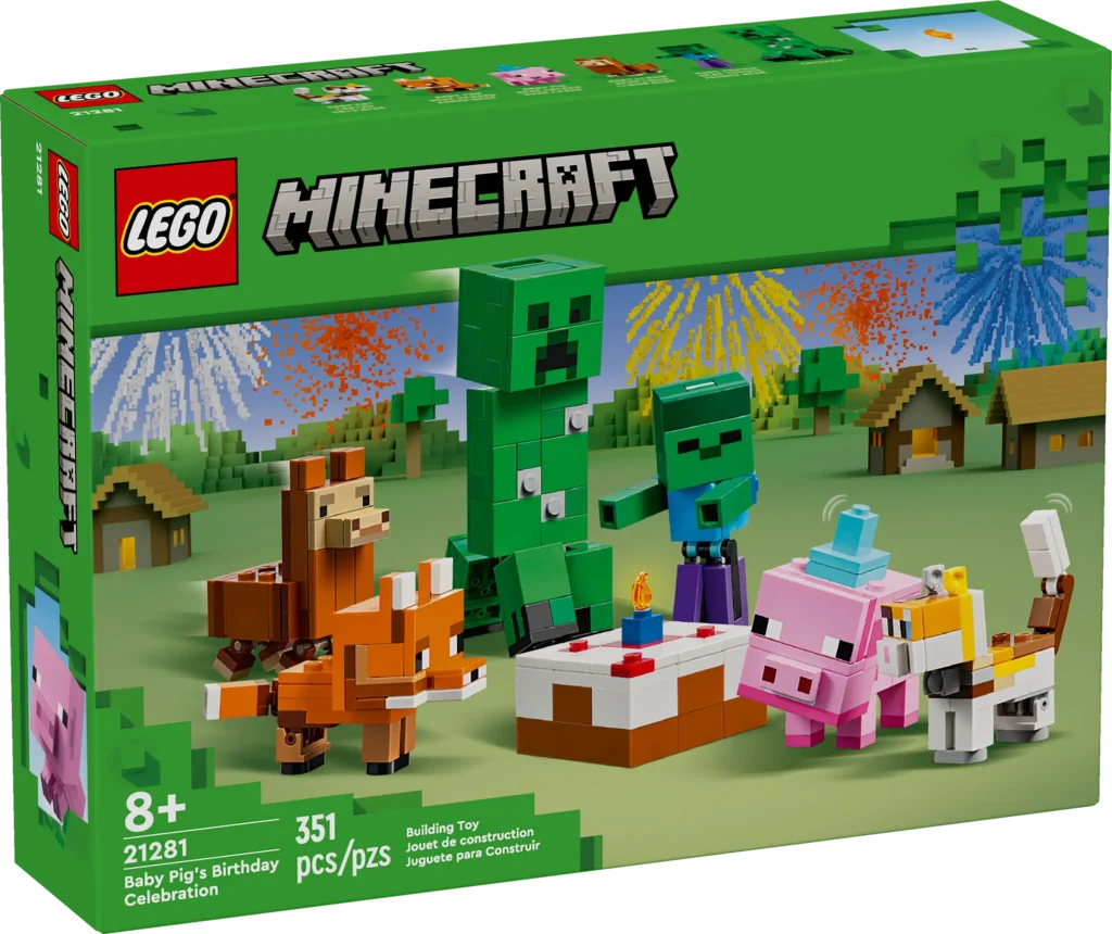 LEGO Minecraft 21281 Baby Pigs Birthday Celebration 1 1024x860
