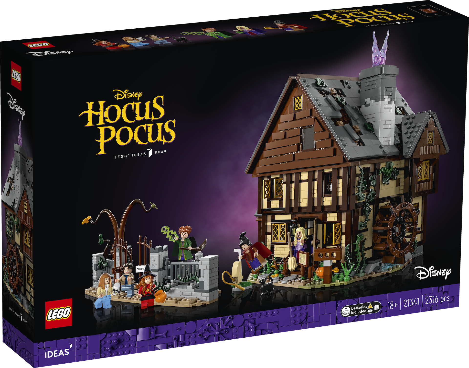 LEGO Ideas 21341 Hocus Pocus The Sanderson Sisters Cottage box 1