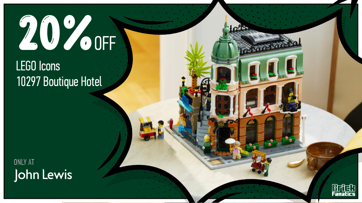 Check in to John Lewis for 20% off LEGO Icons 10297 Boutique Hotel