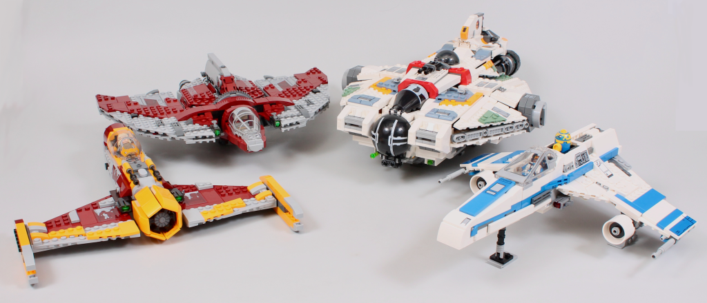 LEGO Star Wars 75357 Ghost Phantom II 75362 Ahsoka Tanos T 6 Jedi Shuttle 75364 New Republic E wing vs. Shin Hatis Starfighter critique 4 1024x440