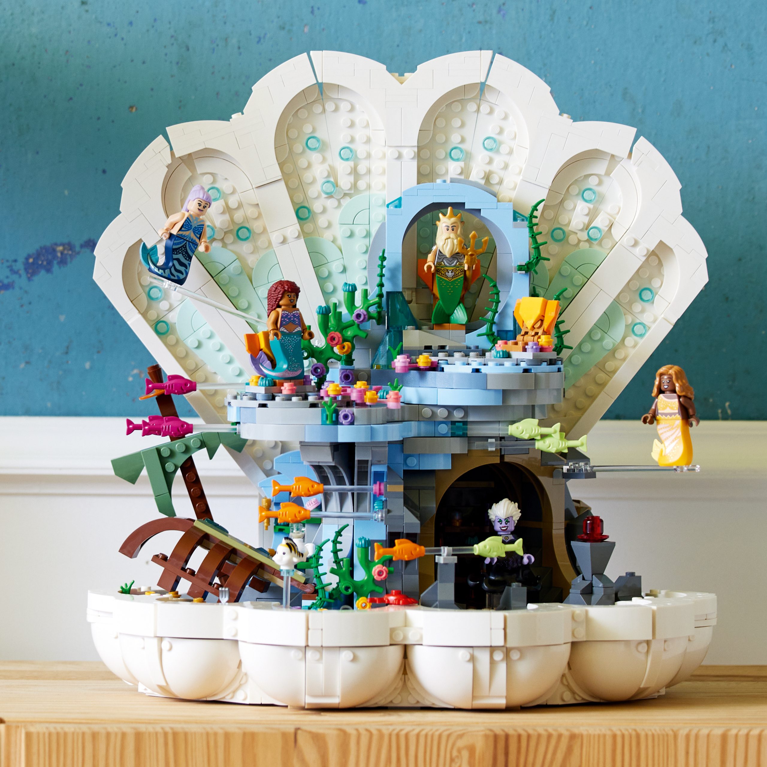 LEGO Disney 43225 Little Mermaid Royal Clamshell Lifestyle Display Crop scaled
